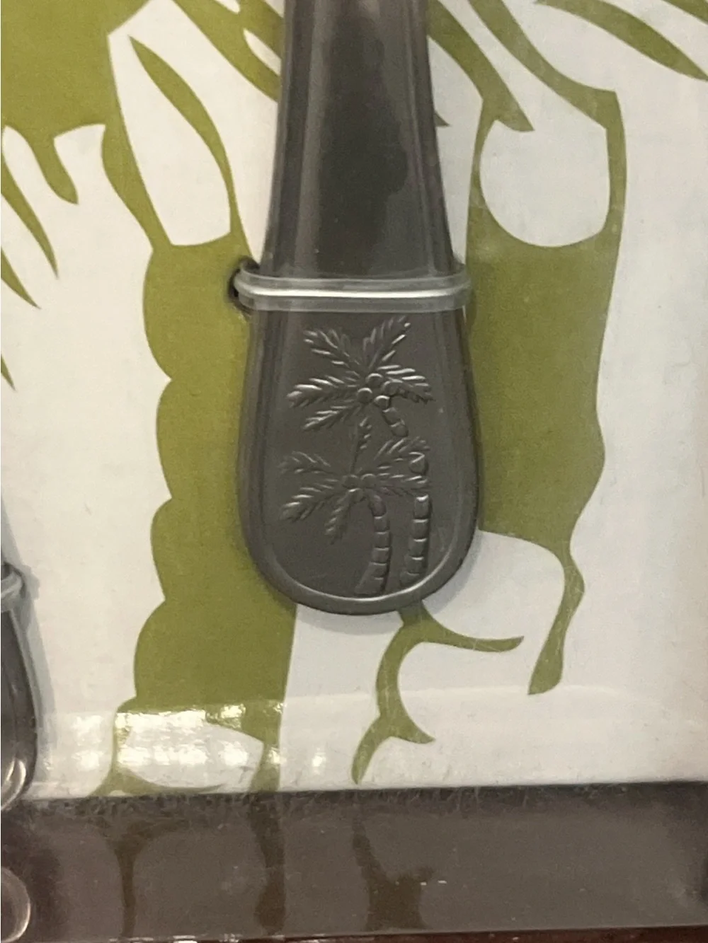Cambridge Palm Tree Satin Cocktail Forms Set of 4 Stainless New Boxed